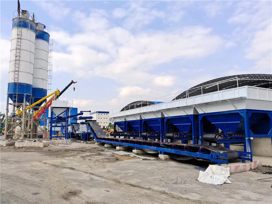 Yol Temel Malzemesi İçin 300t / H ila 800t / H Sürekli Stabilize Toprak Karıştırma İstasyonu