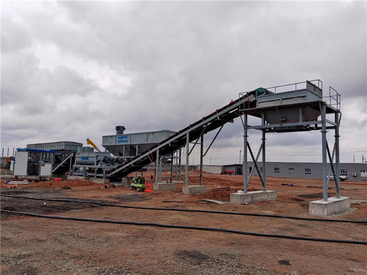 90kw Toprak Çimento Karıştırma İstasyonu, Çift Milli Zorla Karıştırıcı Tam Otomatik